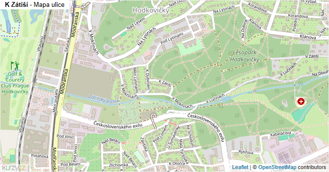 K Zátiší - mapa ulice