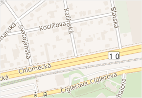 Kačínská v obci Praha - mapa ulice