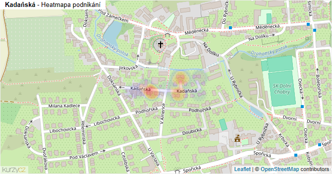 Kadaňská - mapa podnikání
