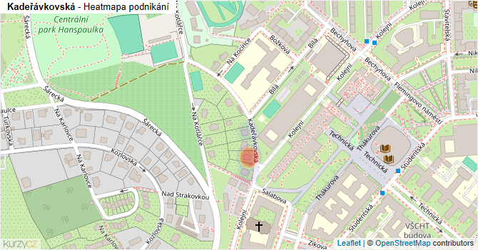 Kadeřávkovská - mapa podnikání