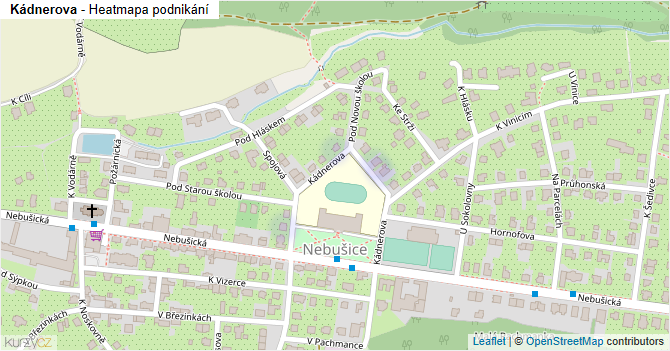 Kádnerova - mapa podnikání