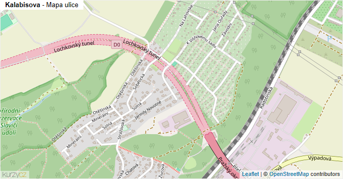 Kalabisova - mapa ulice