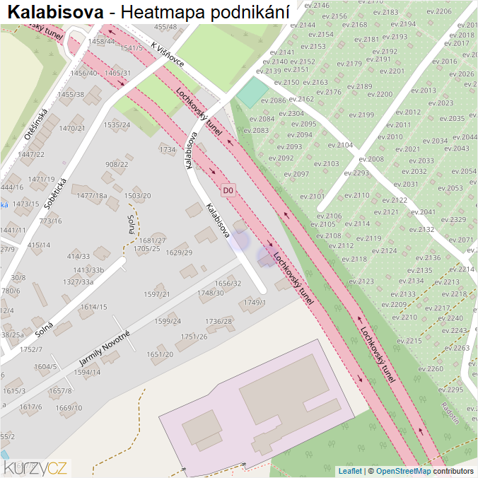 Mapa Kalabisova - Firmy v ulici.