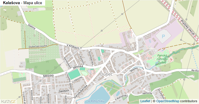 Kalašova - mapa ulice