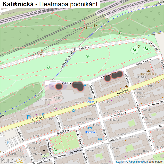 Mapa Kališnická - Firmy v ulici.
