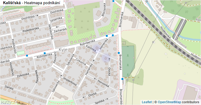 Kališťská - mapa podnikání