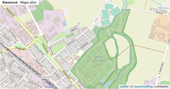 Kamenná - mapa ulice