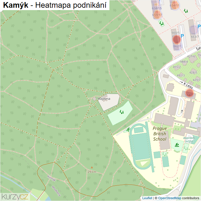 Mapa Kamýk - Firmy v části obce.