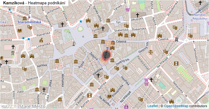 Kamzíková - mapa podnikání