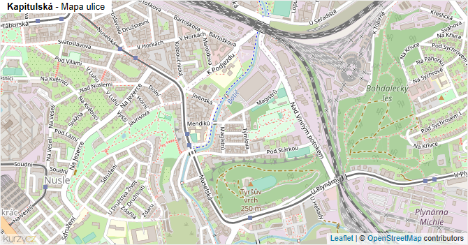 Kapitulská - mapa ulice