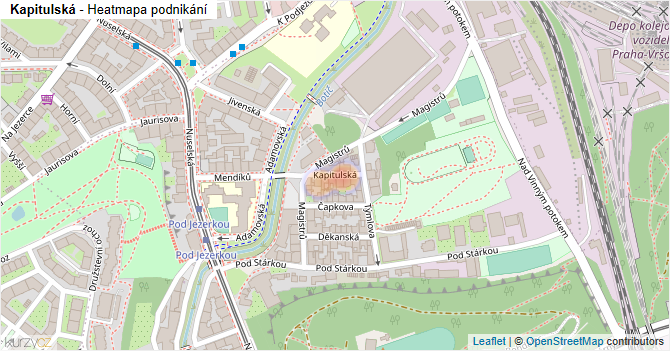 Kapitulská - mapa podnikání