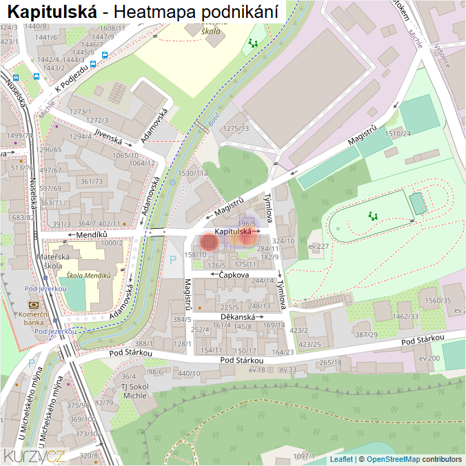 Mapa Kapitulská - Firmy v ulici.