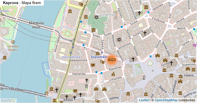 Kaprova - mapa firem