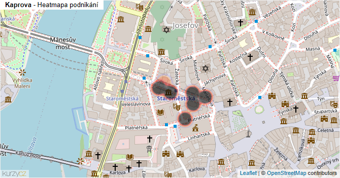 Kaprova - mapa podnikání