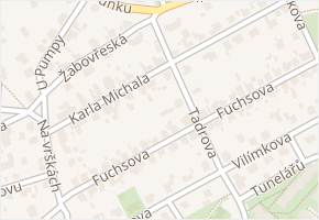 Karla Michala v obci Praha - mapa ulice