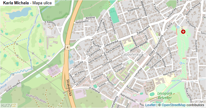 Karla Michala - mapa ulice