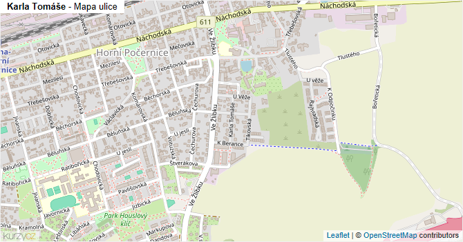 Karla Tomáše - mapa ulice