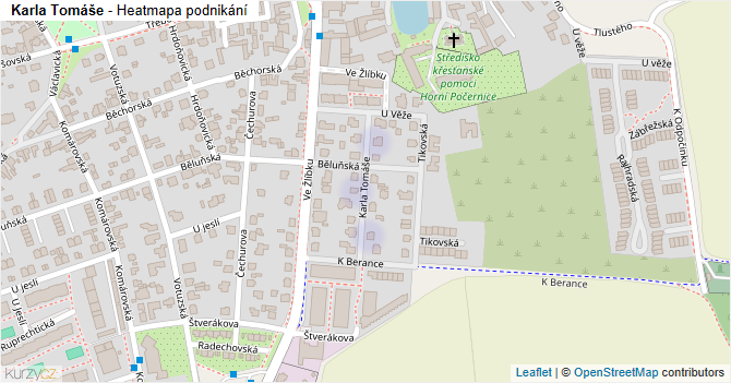 Karla Tomáše - mapa podnikání