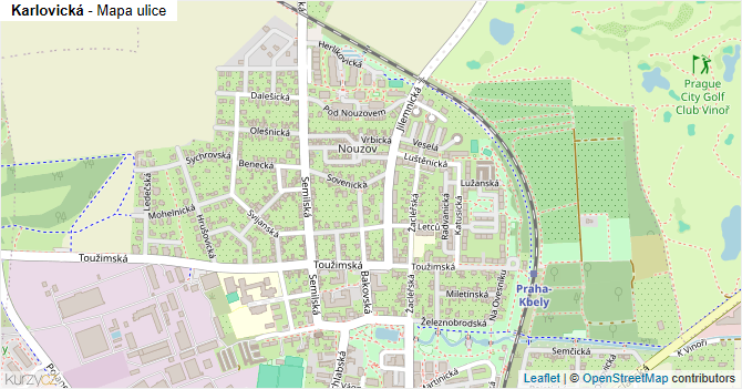 Karlovická - mapa ulice