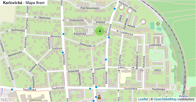 Karlovická - mapa firem