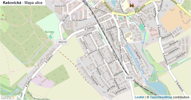 Kašovická - mapa ulice