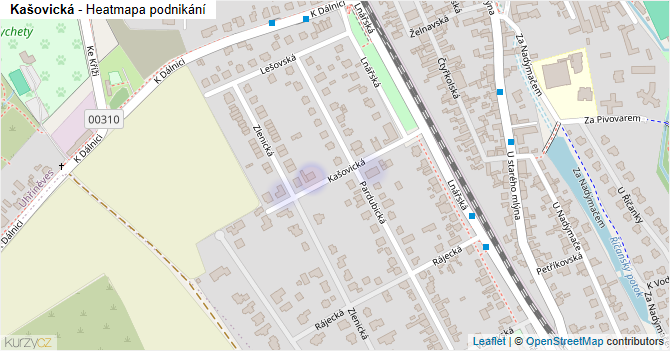 Kašovická - mapa podnikání