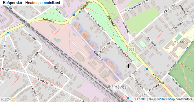 Kašperská - mapa podnikání