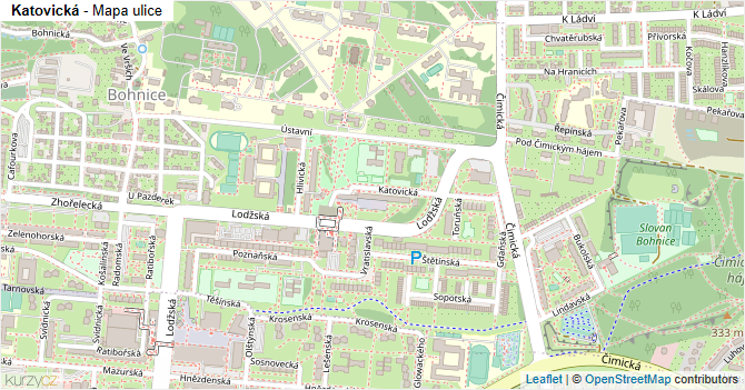 Katovická - mapa ulice