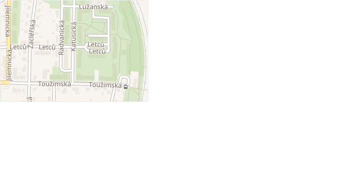 Katusická v obci Praha 13 - mapa ulice