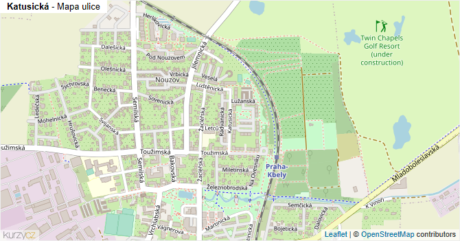 Katusická - mapa ulice