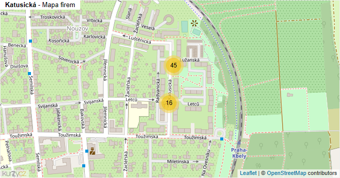 Katusická - mapa firem