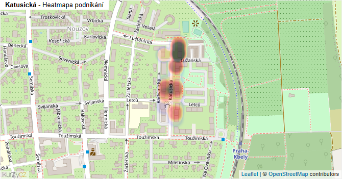 Katusická - mapa podnikání