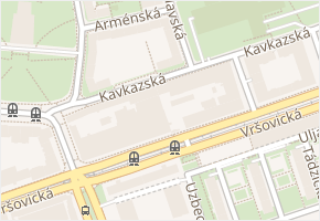 Kavkazská v obci Praha - mapa ulice