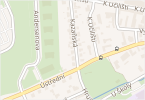 Kazaňská v obci Praha 12 - mapa ulice