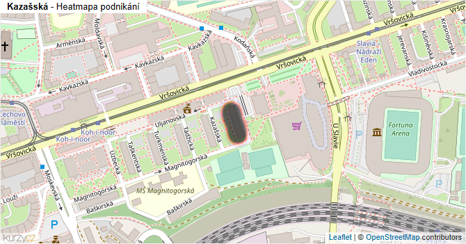 Kazašská - mapa podnikání