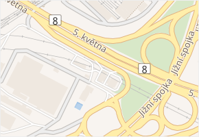 Ke garážím v obci Praha - mapa ulice
