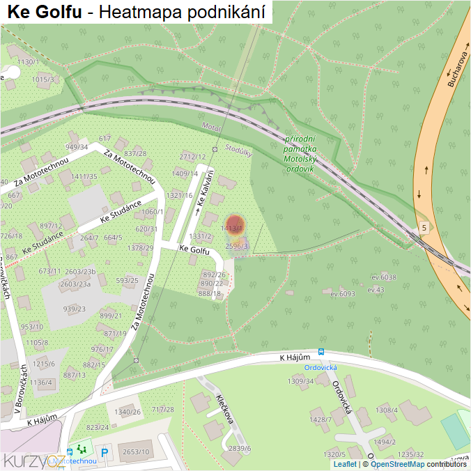 Mapa Ke Golfu - Firmy v ulici.