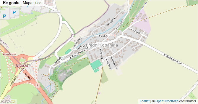 Ke goniu - mapa ulice