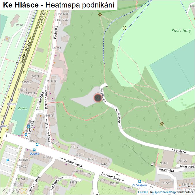 Mapa Ke Hlásce - Firmy v ulici.