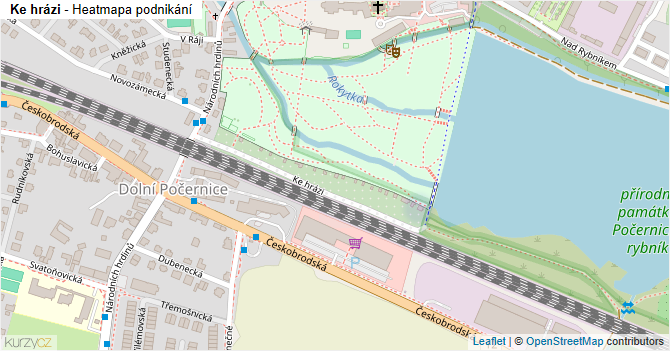 Ke hrázi - mapa podnikání