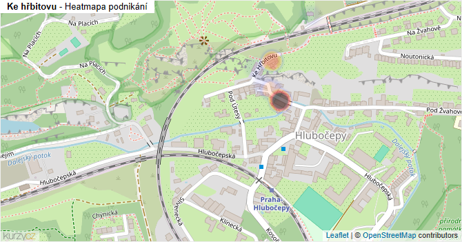 Ke hřbitovu - mapa podnikání