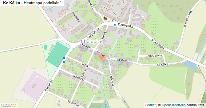 Ke Kálku - mapa podnikání
