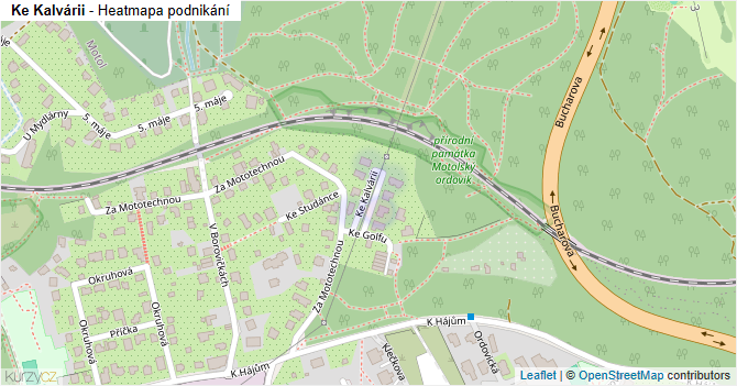 Ke Kalvárii - mapa podnikání