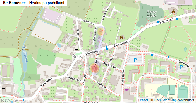 Ke Kaménce - mapa podnikání