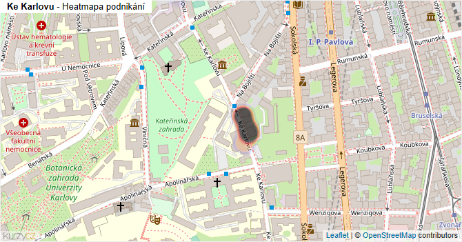 Ke Karlovu - mapa podnikání