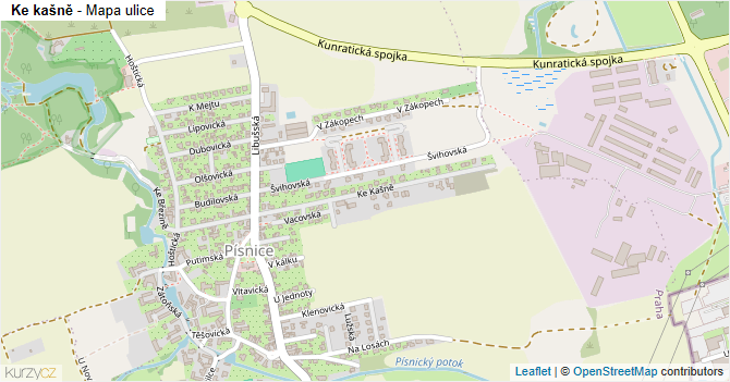 Ke kašně - mapa ulice