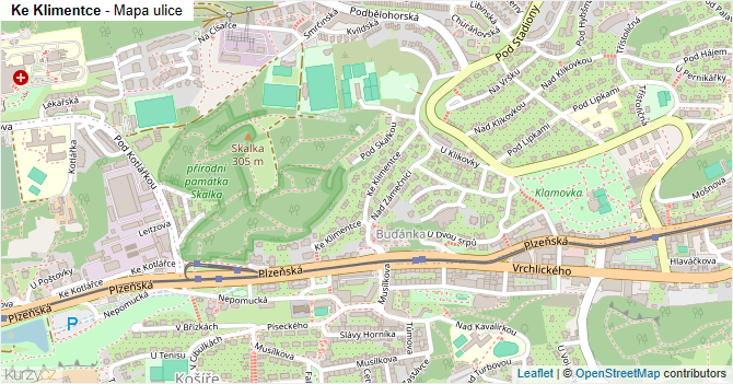 Ke Klimentce - mapa ulice