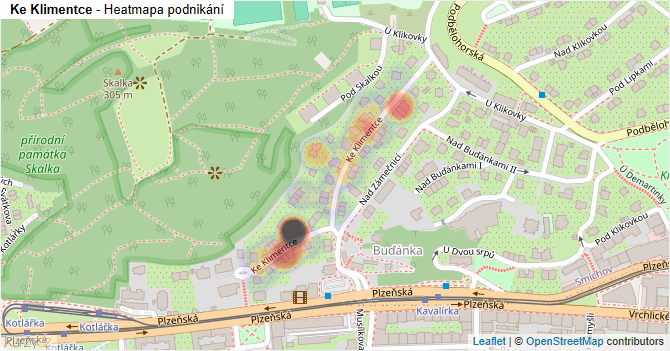 Ke Klimentce - mapa podnikání