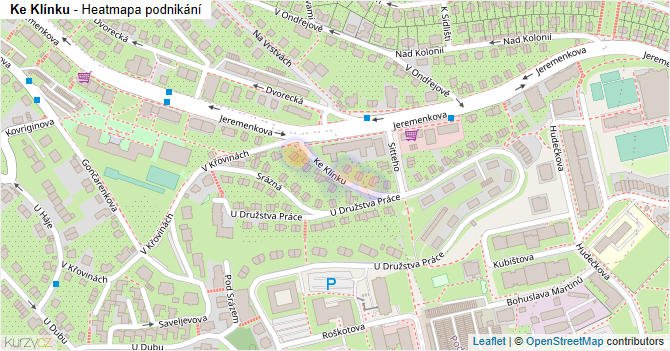 Ke Klínku - mapa podnikání