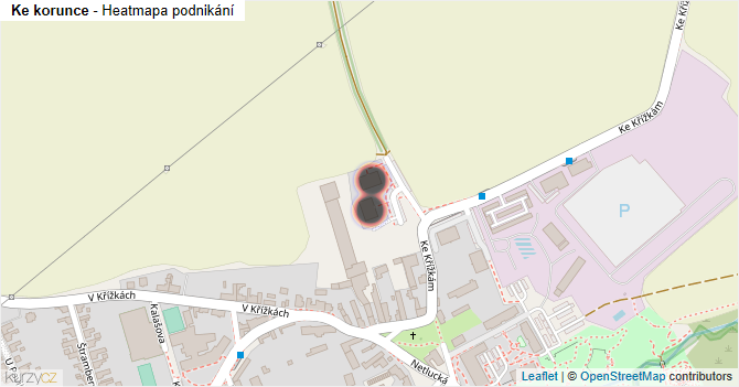 Ke korunce - mapa podnikání